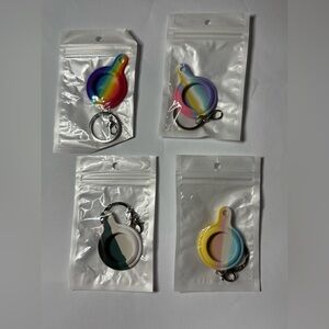 Colorful Air Tag cover Keychain Set of 4